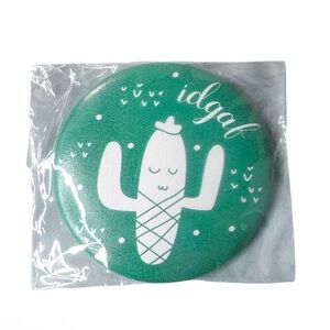 Smartass & Sass “IDGAF” Travel Mirror – Cactus Design – NWT